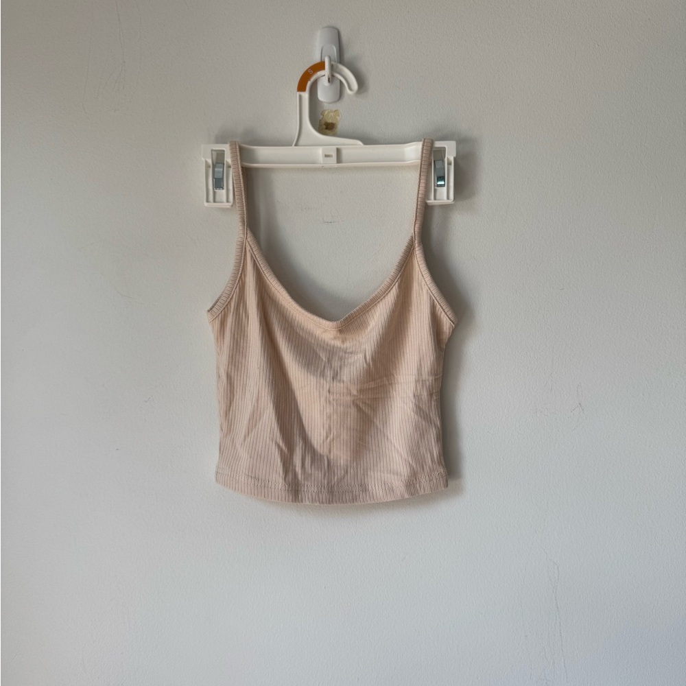 Rumored Tan Fitted Crop Camisole Size S
